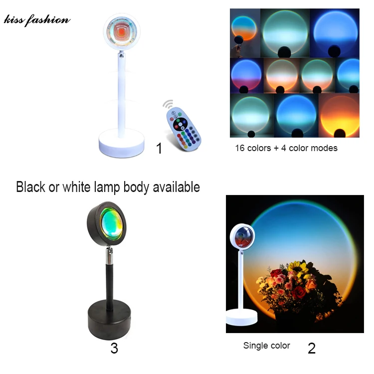 Lampada Proiettore Tramonto LED Con APP E Telecomando – 16 Colori E 4 Modalità Musica Per Atmosfere Romantiche