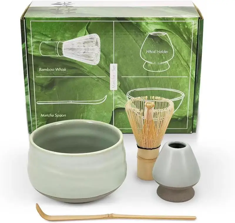 Hot Sale Handmade Matcha Ceremony Tools 4 Piece Japanese Matcha Whisk