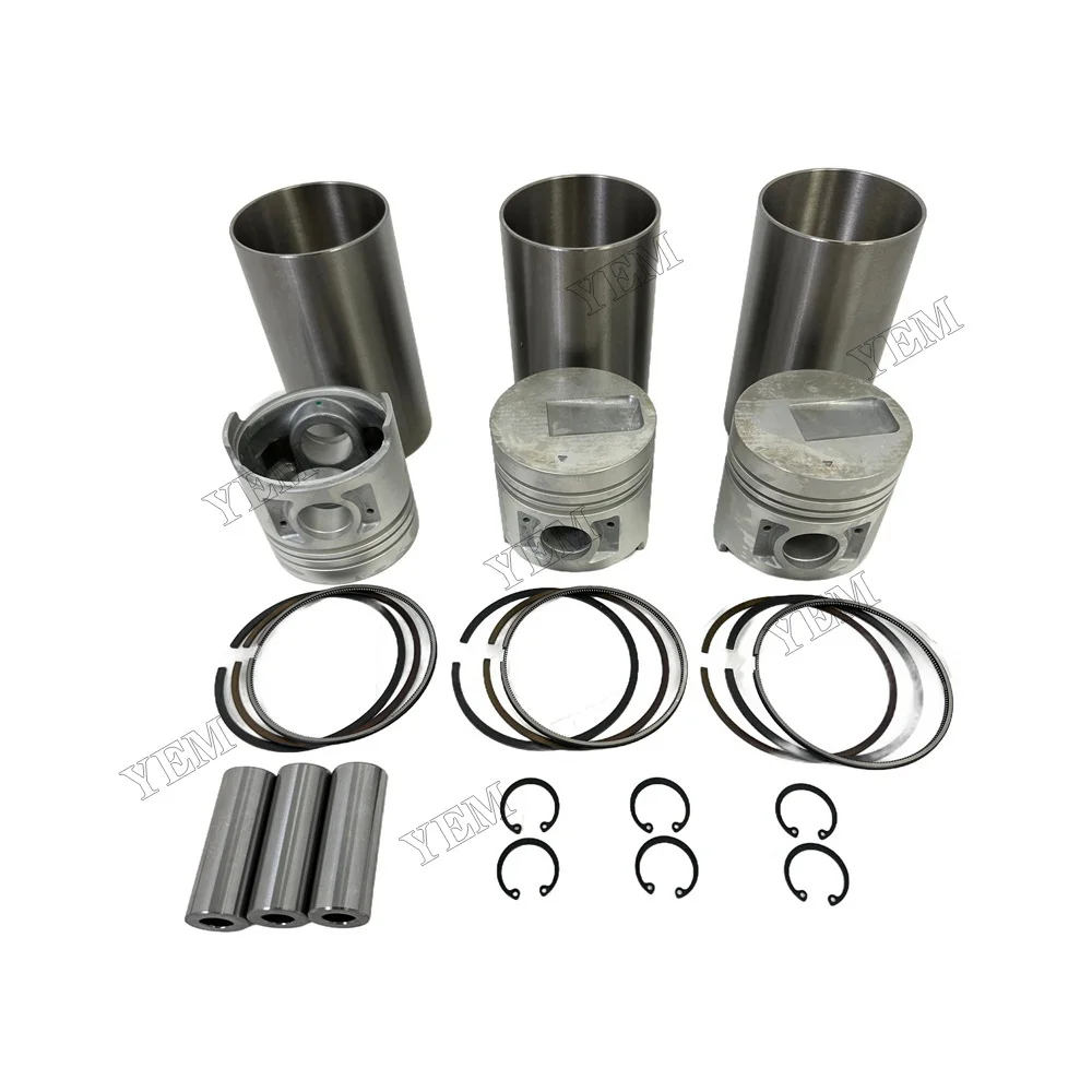 For Mitsubishi S3L S3L2 Overhaul Rebuild Kit Piston Rings Cylinder Liner Set Engine Parts 31A17-11100 78*2.5HK + 2 + 4