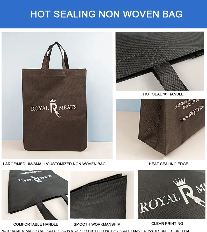 Customized Reusable Non Woven Grocery Gift Totes Bag