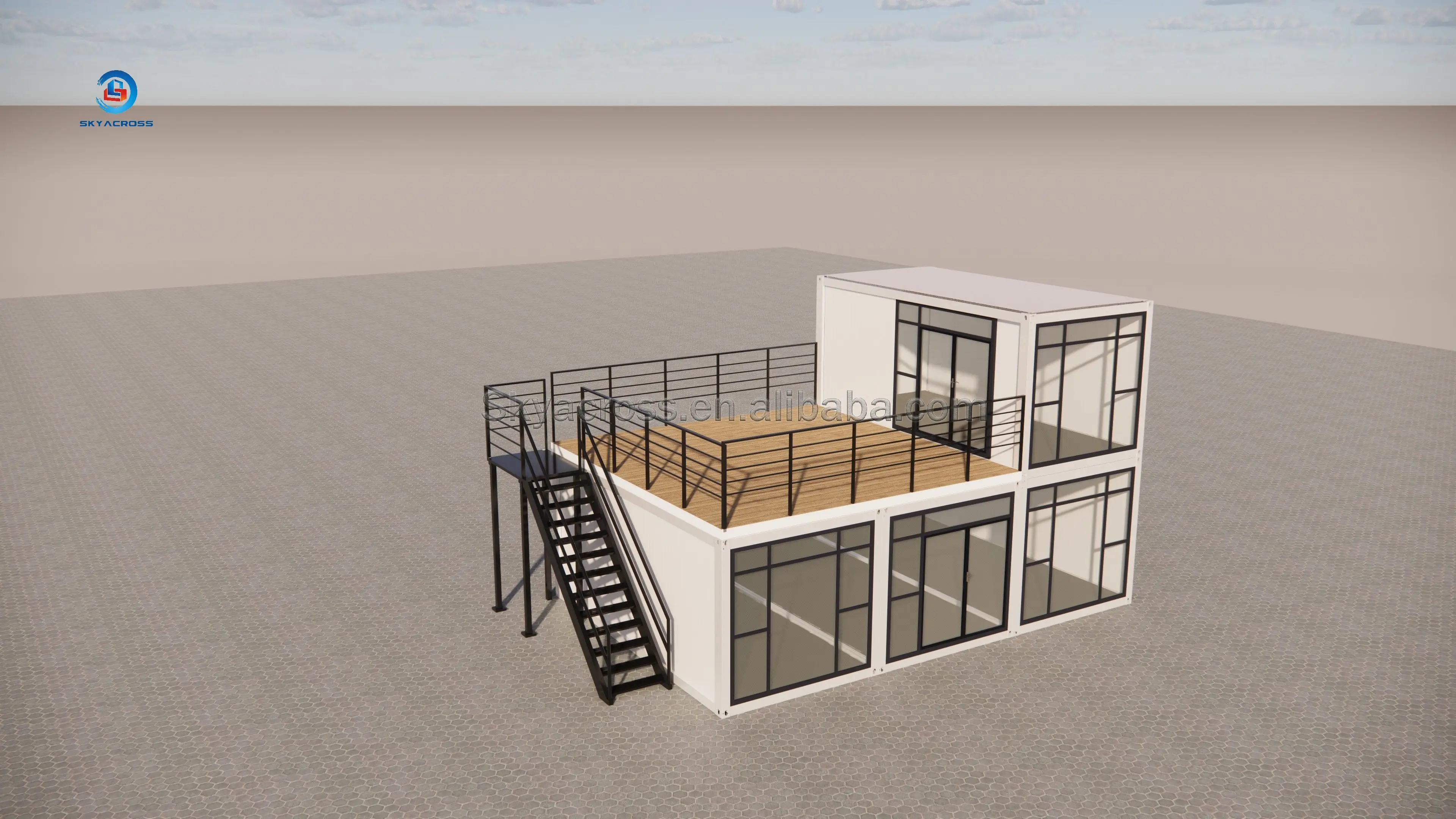 Two-storey Custom 20 Ft 40 Ft Movable Flat Pack Container Modular Homes ...