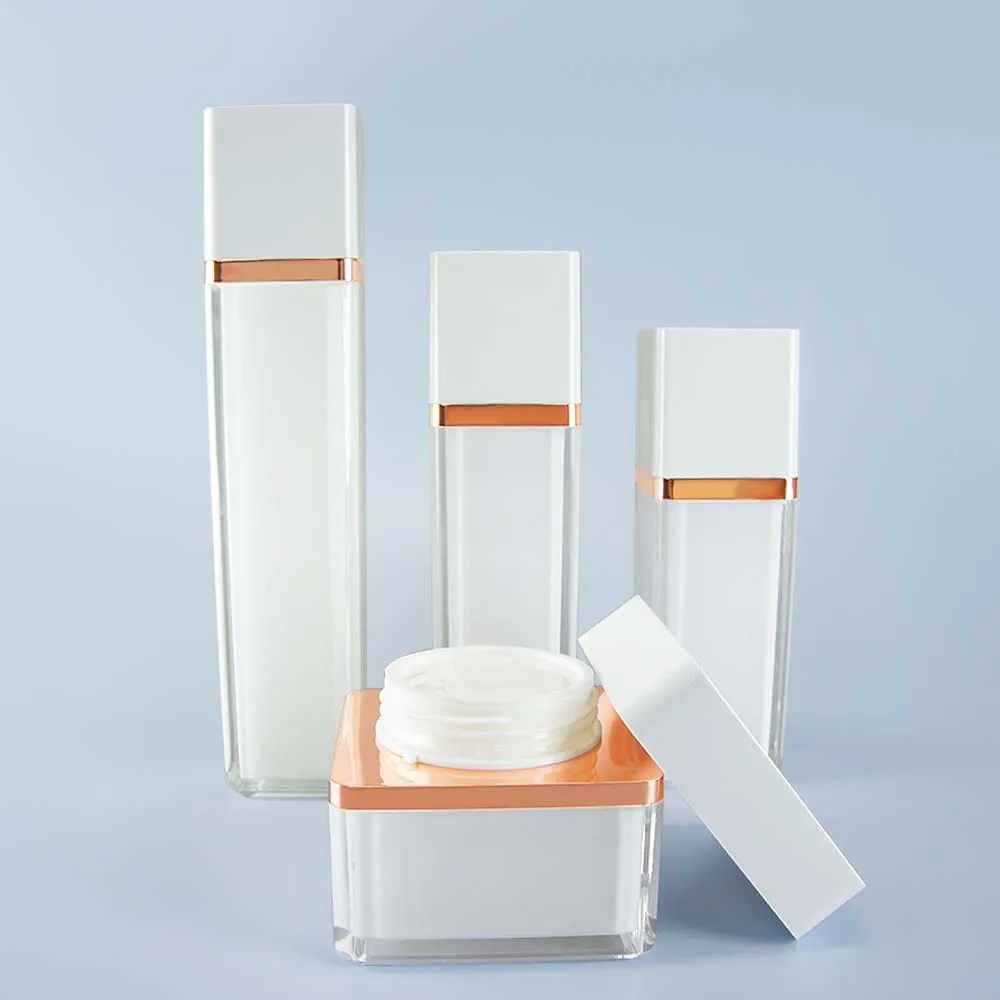 White Square Plastic Bottles 30ml/60ml/100ml/50g Dispenser Jar