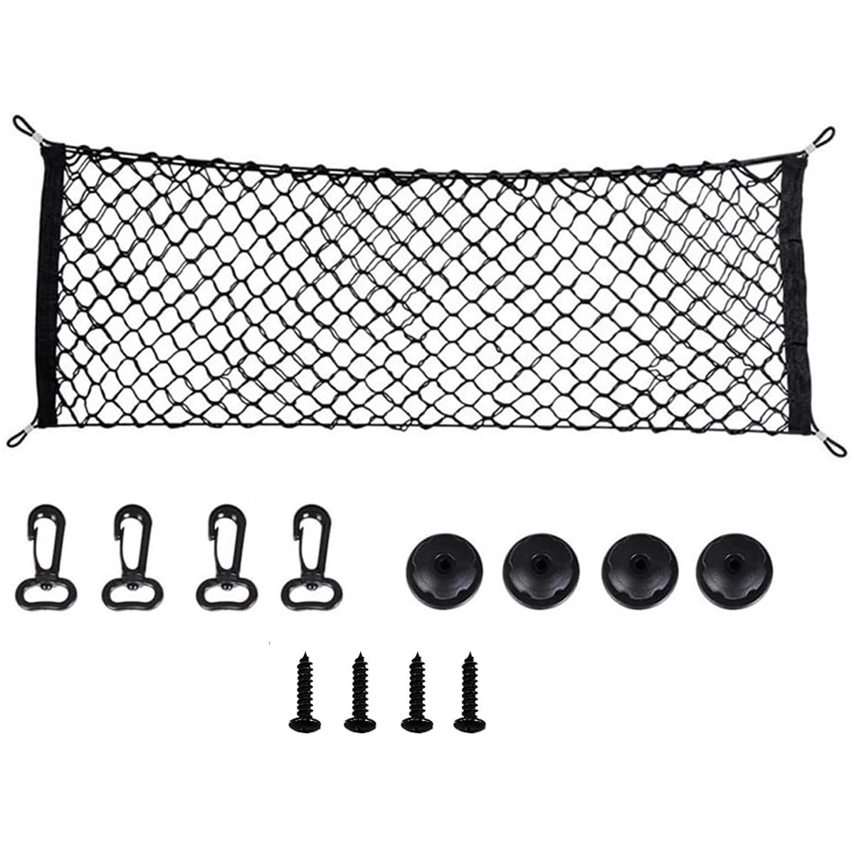 Cargo Net Trunk Bed Extender, Envelope Mesh Truck Bed Organizer Net