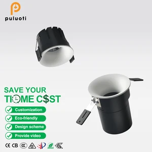 Recessed Trimless Downlight with 7W/9W/12W Curved Cup Cover, Offering Full-spectrum Eye protection and Ideal for Home Lighting
