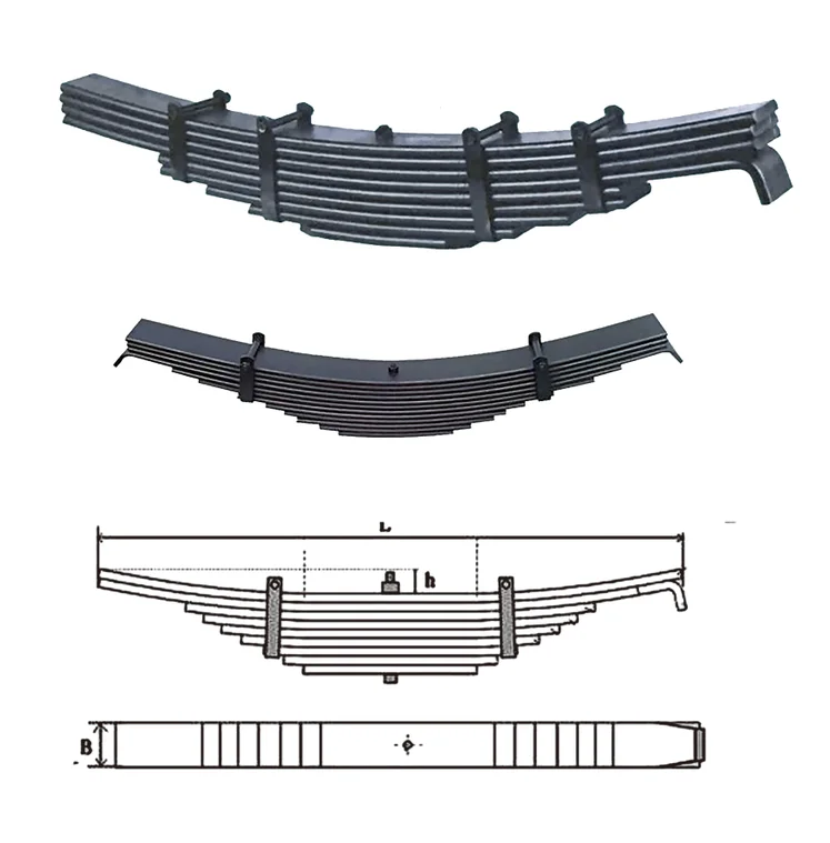 Trucks Parts Leaf Springs Suspension Assembly Spring Leaf Production