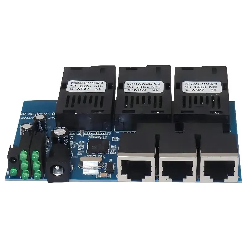 5 Port 100Mbps Fiber Optic Switch Module SC Ethernet Switch Module ...