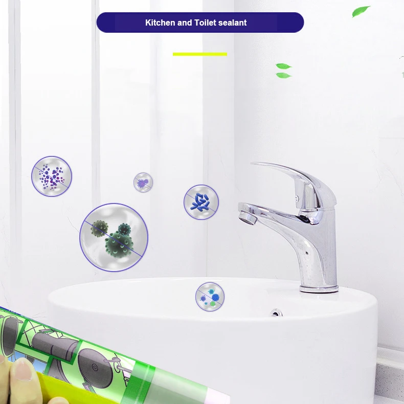 Fast Cure Time Mirror Fixing Neutral Silicone Sealant Glass Glue For