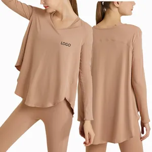 Wholesale Women Soft Sport Wear Plus Size Shirt Gym Yoga Wear Clothing