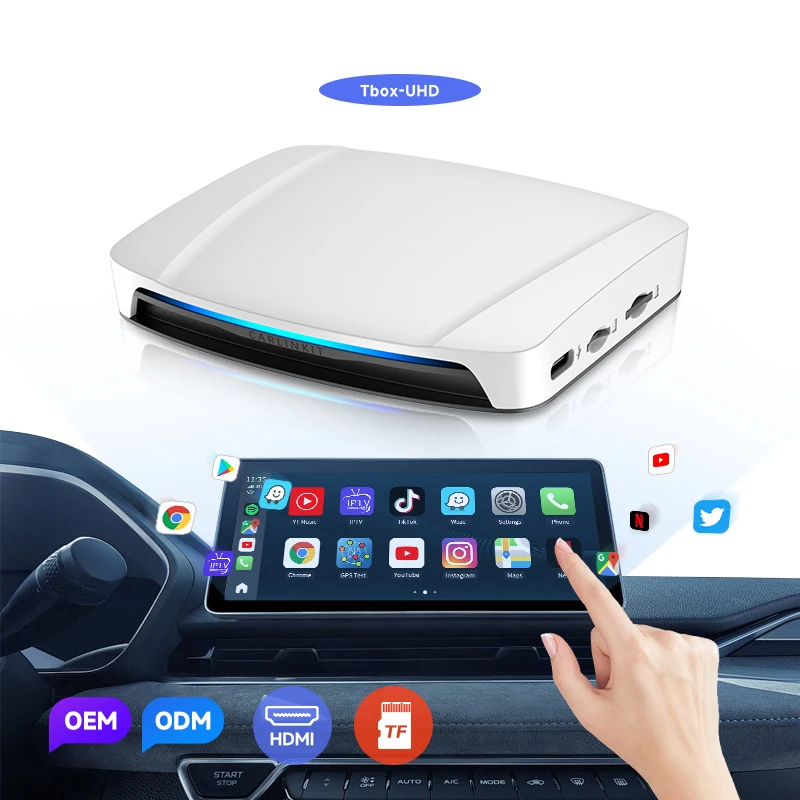 Portable 8G 128G Carplay Ai Box Android 13 Wireless Auto Streaming Dongle Module Smart Plastic Carplay Module