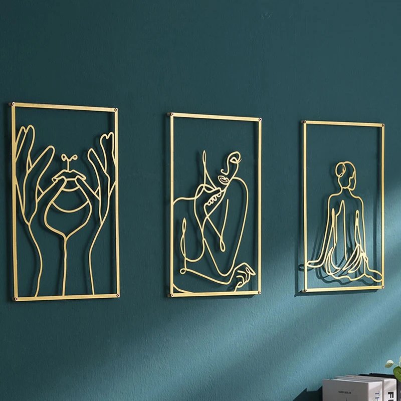 Wall Decor Display Lobby Gold House Wrought Iron Interior Bedroom And