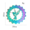 Curved edge multi-circle hummingbird (small)/Plated wind chimes