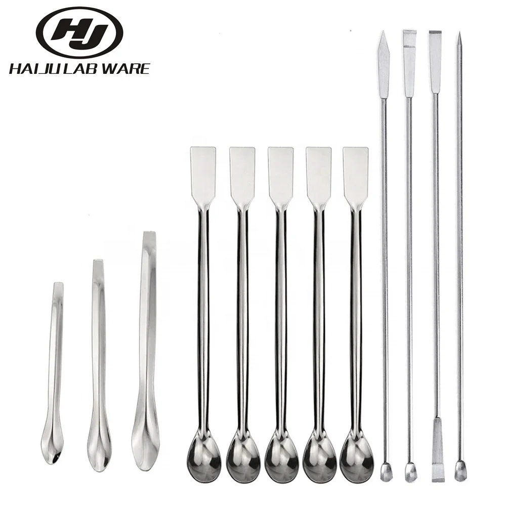22.86 cm with Vinyl Handle 9 A2Z-VL002 Stainless Steel Micro Lab Spoon/Scoop Spatula Blade Sampler 