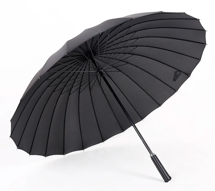 24 Rib Windproof Rainstorm Umbrella - Manual Open
