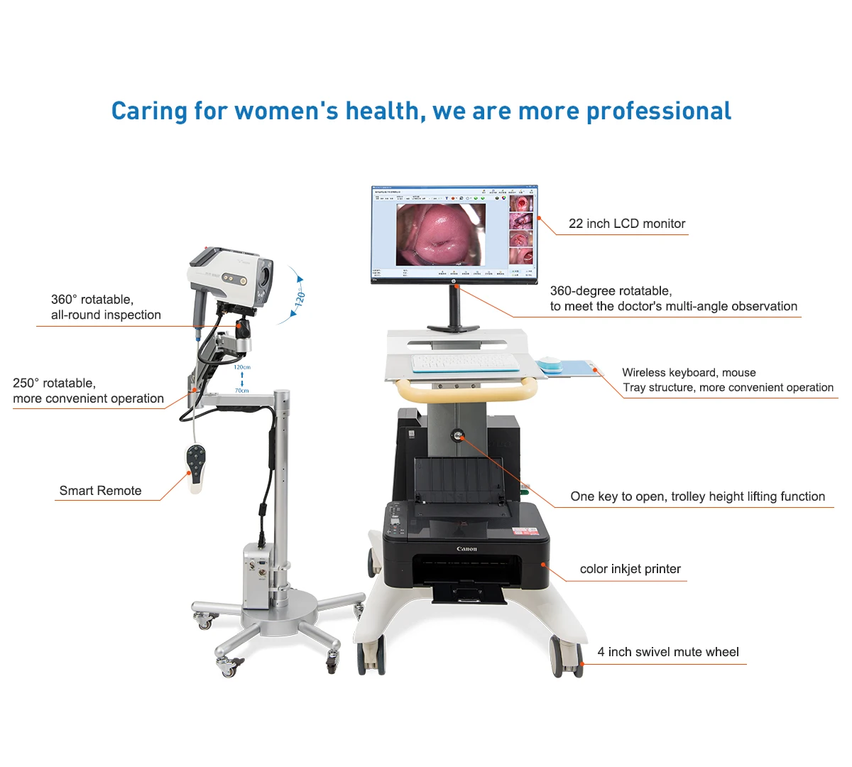 High Resolution Colposcope Video Camera Colposcopy Exam System Digital Colposcope AKX  YKD-3001