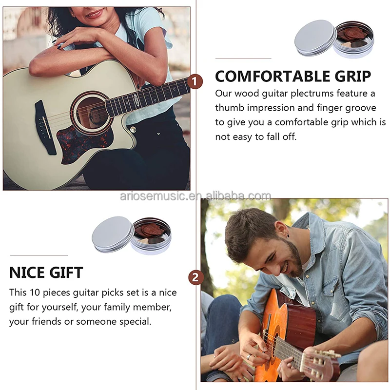 Wooden Guitar Pick Box With Stand,3PCS Unique Guitar Lebanon