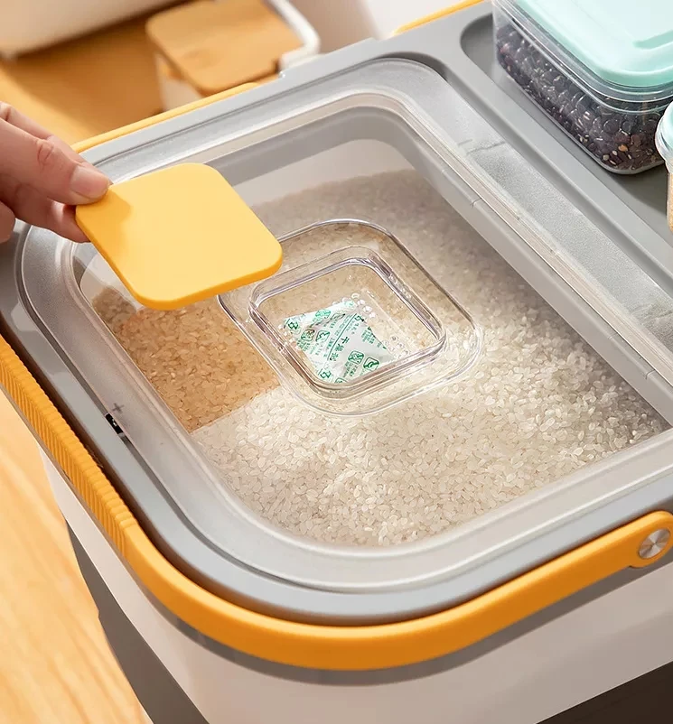 Collapsible Rice Storage Containers Cereal Rice Food Storage Container ...