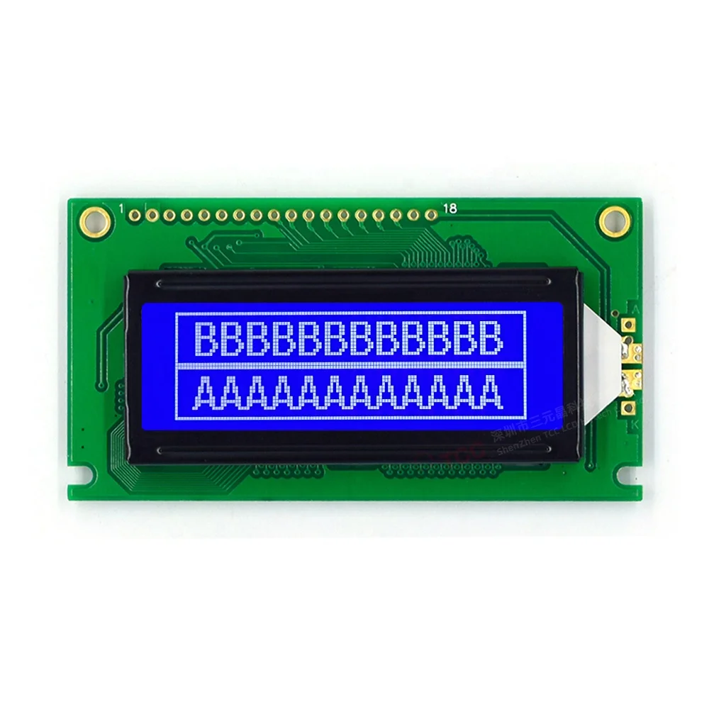18ピン モノクロ 122x32 グラフィックLCDモジュール 8ビット並列