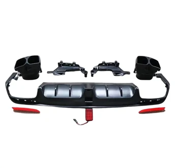 High Quality BRS Style Car Rear Bumper Diffuser With Tips For BENZ W222 AMG 2014-2017