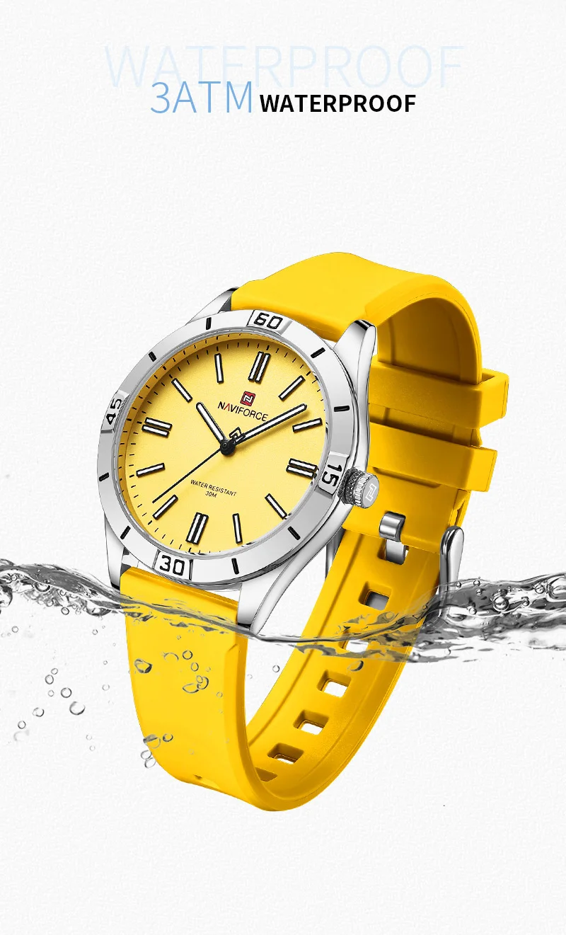 Naviforce 5041 Wholesale Women Watch Fashion Luxury Silicone Strap Ultra-thin Female Wrist Ladies Watches Montre Femme For Girls