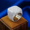Chapado en oro blanco (tamaño de anillo de EE. UU.)