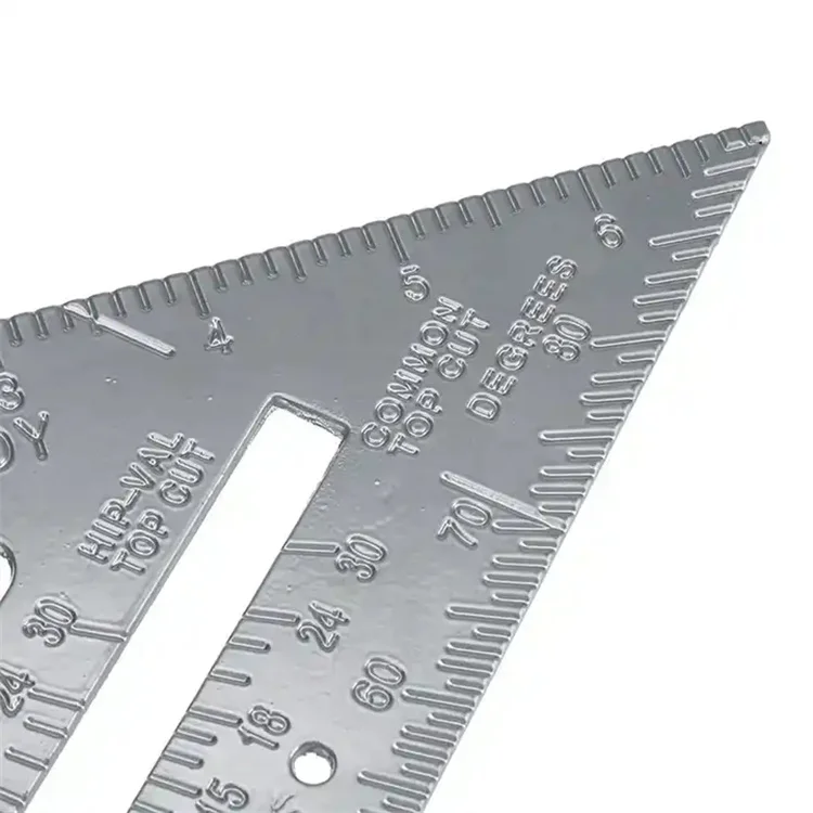 Triangle Ruler for Woodworking Metric Inch 90 Degree 45 Degree Square