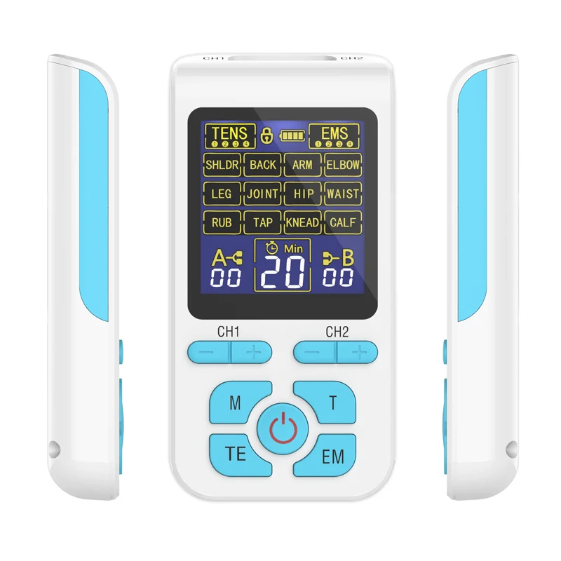 EMS 5.0 TENS Portable Electrotherapy Dual Channel Muscle Stimulator