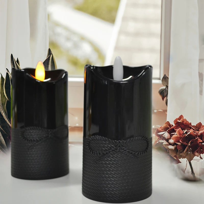 Halloween Hollow Tree Flameless LED Candle With 6-Hour Timer - Spooky Carved Tree Cutout Decor For Indoor Halloween