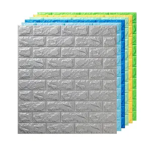Self Adhesive Wall Tiles Foam Brick 3d Solid Wallpaper Walls  Home Decoration Warm Color Wallpaper