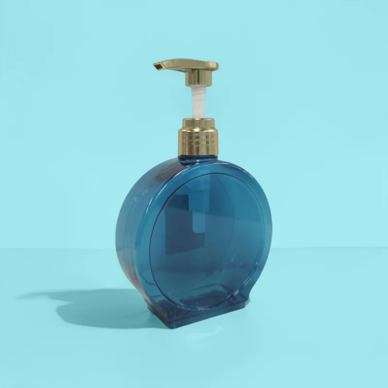 Factory Supply 430ml Petg Shampoo Body Wash Unique Shape Plastic Bottle