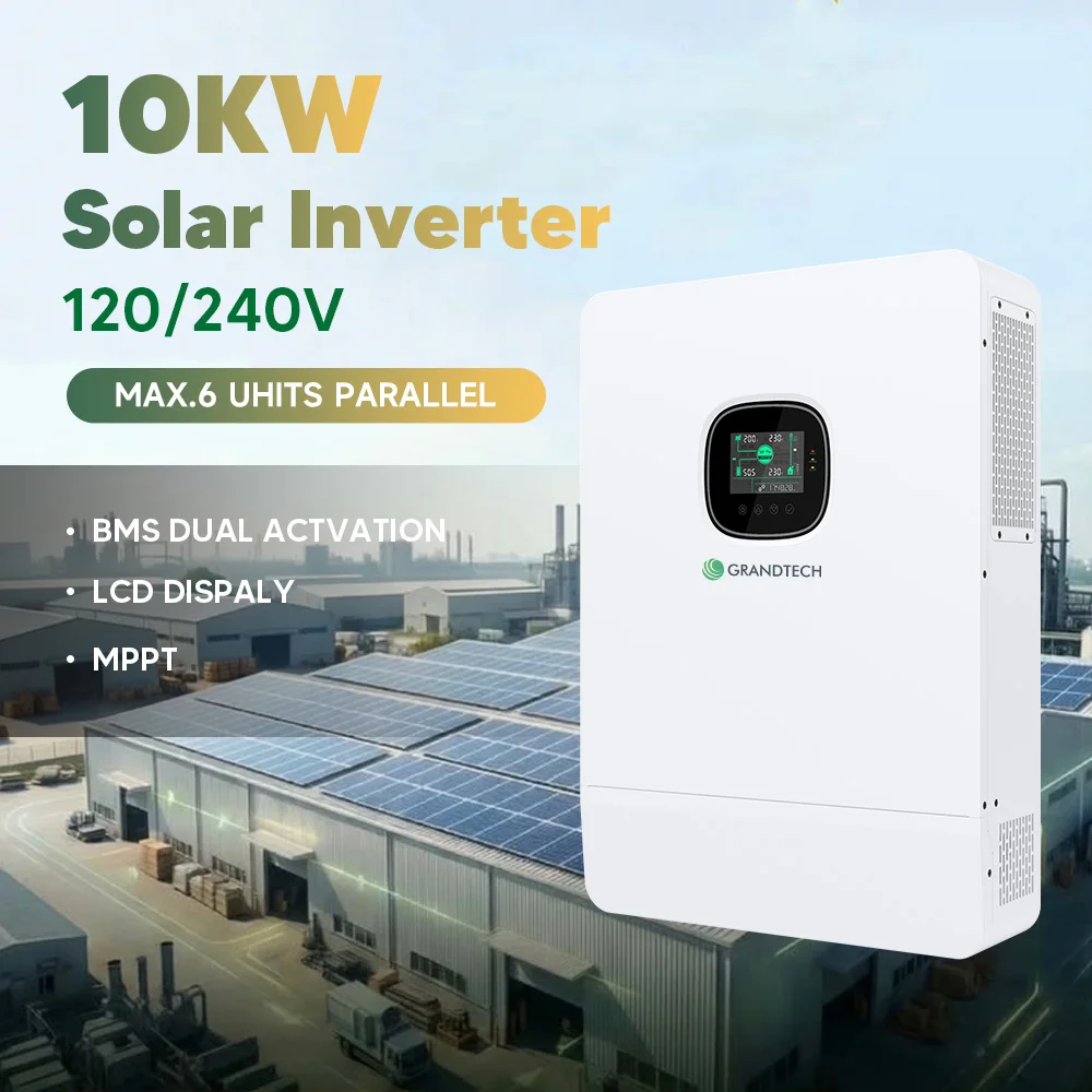 그랜드테크 오프그리드 스플릿 위상 순수 사인파 인버터, 태양광 인버터, 120V/240V, 8kW, 10kW, 12kW, 와이파이 기능 포함, 최대 6대 병렬 연결 가능