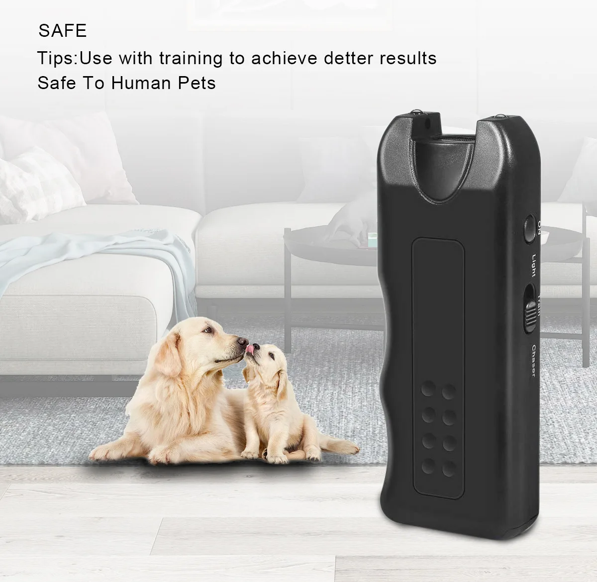 Animal Repeller Ultrasonic Solar Powered Automatic Bark Control Device Handheld Trainer Stop Dog Repellent