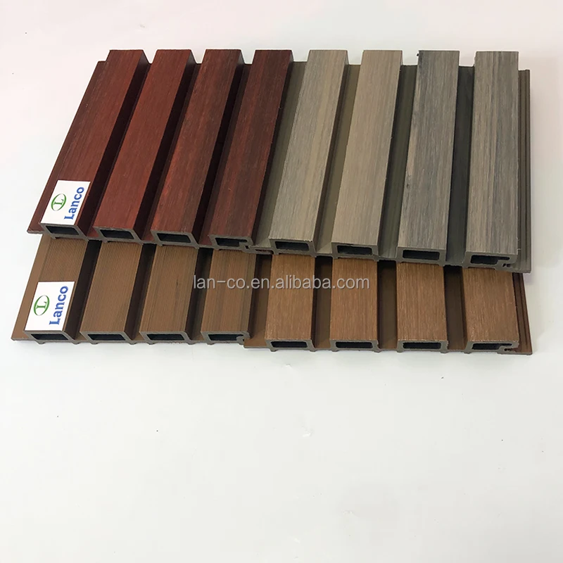 Exterior Decoration Co Extrusion Wooden Plastic Composite 3D WPC Wall Panel