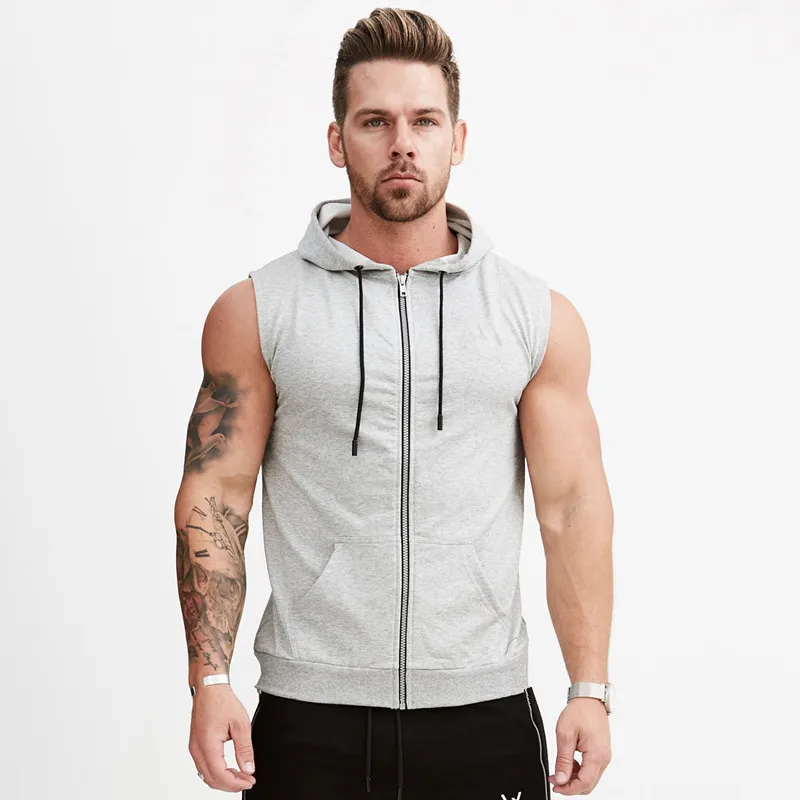 zip up hoodie vest