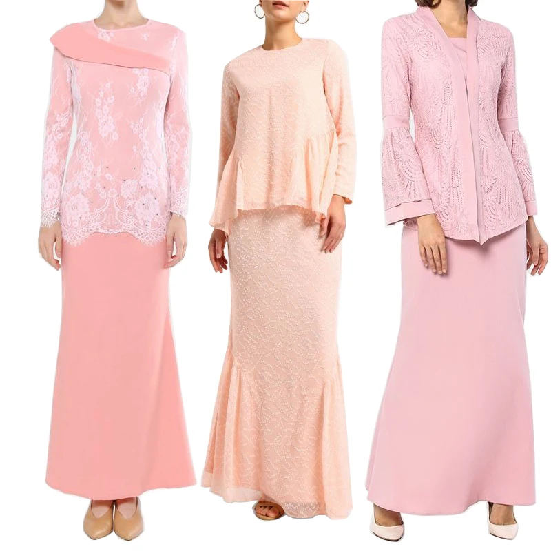 2020 Latest Style Girl Bur Photos With High Quality Baju Kurung Two Piece Set Islamic Clothing