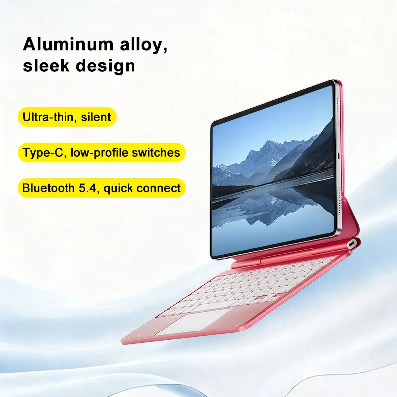 Laudtec Magnetic  Keyboard Case for iPad 11th(A16,2025)/10th Gen/ iPad 10.9 Springy Backlit Keys Multi-Touch Trackpad
