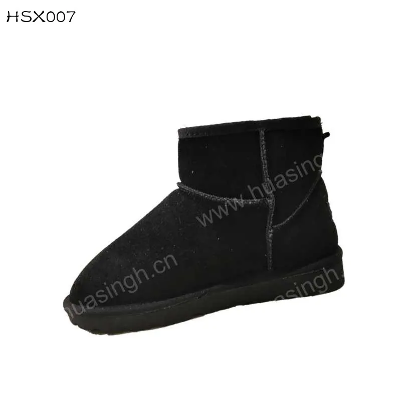 LXG,Snow Day Warm Wool Lining Cold Resistant Snow Boots Middle-cut Anti-slip TPR Outsole Lady Boots HSX007