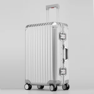 Customizable Wholesale All-Aluminum Business Travel Luggage Set with Luxury Design Trolly Suitcases