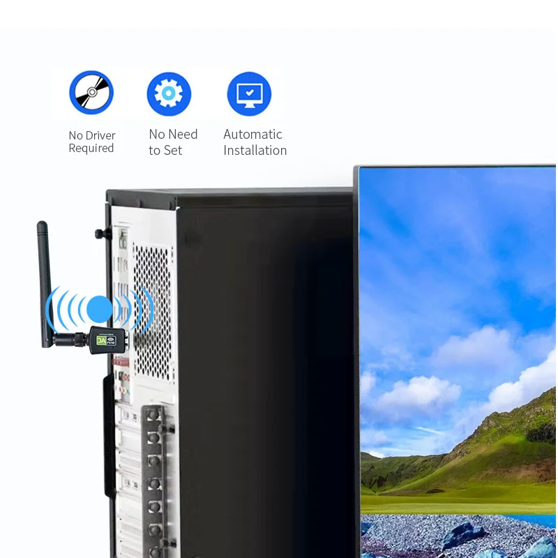 Factory Price Custom Logo Free Driver 600m Wireless Wi Fi Network Card Usb Adapter Dongle