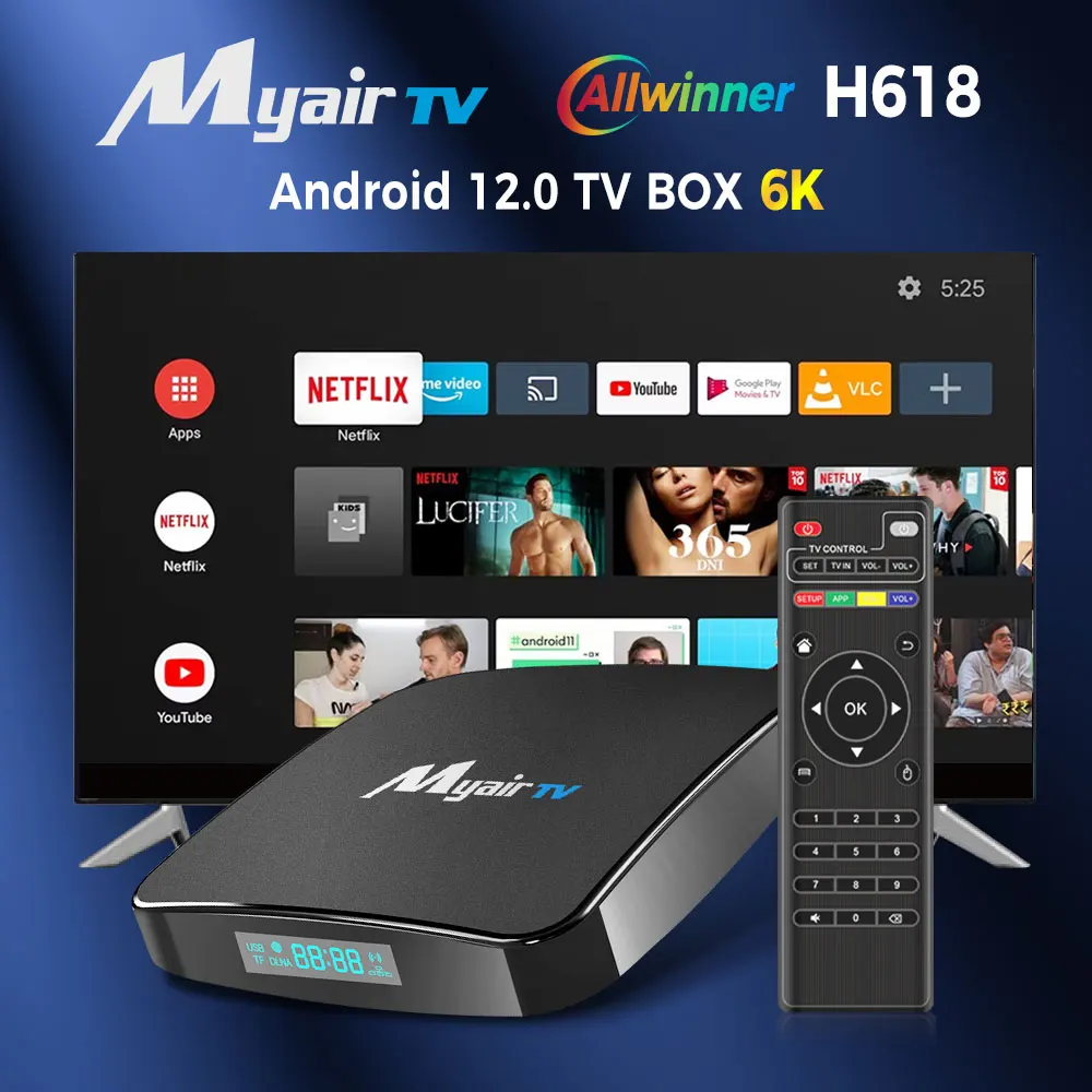 Allwinner H618 4K GYS  ATV Android 12 with Smart Tv Box 2GB 16GB Dual Wifi 5g Voice Box Set Top Box