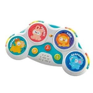 ITTL New Children Early Educational Electronic Drum Instrument Baby's Learning Sound & Lighting Preschool Musical Toys for Kids