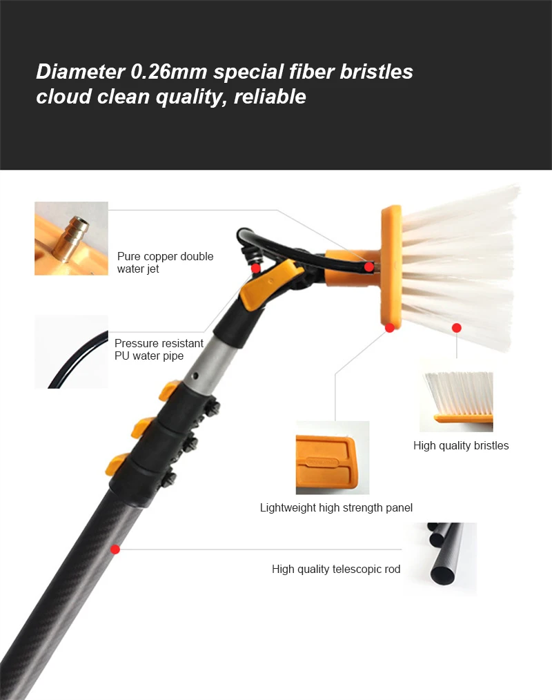 Yf Solar Panel Cleaning Brush Solar Panel Cleaning Equipment Rotary