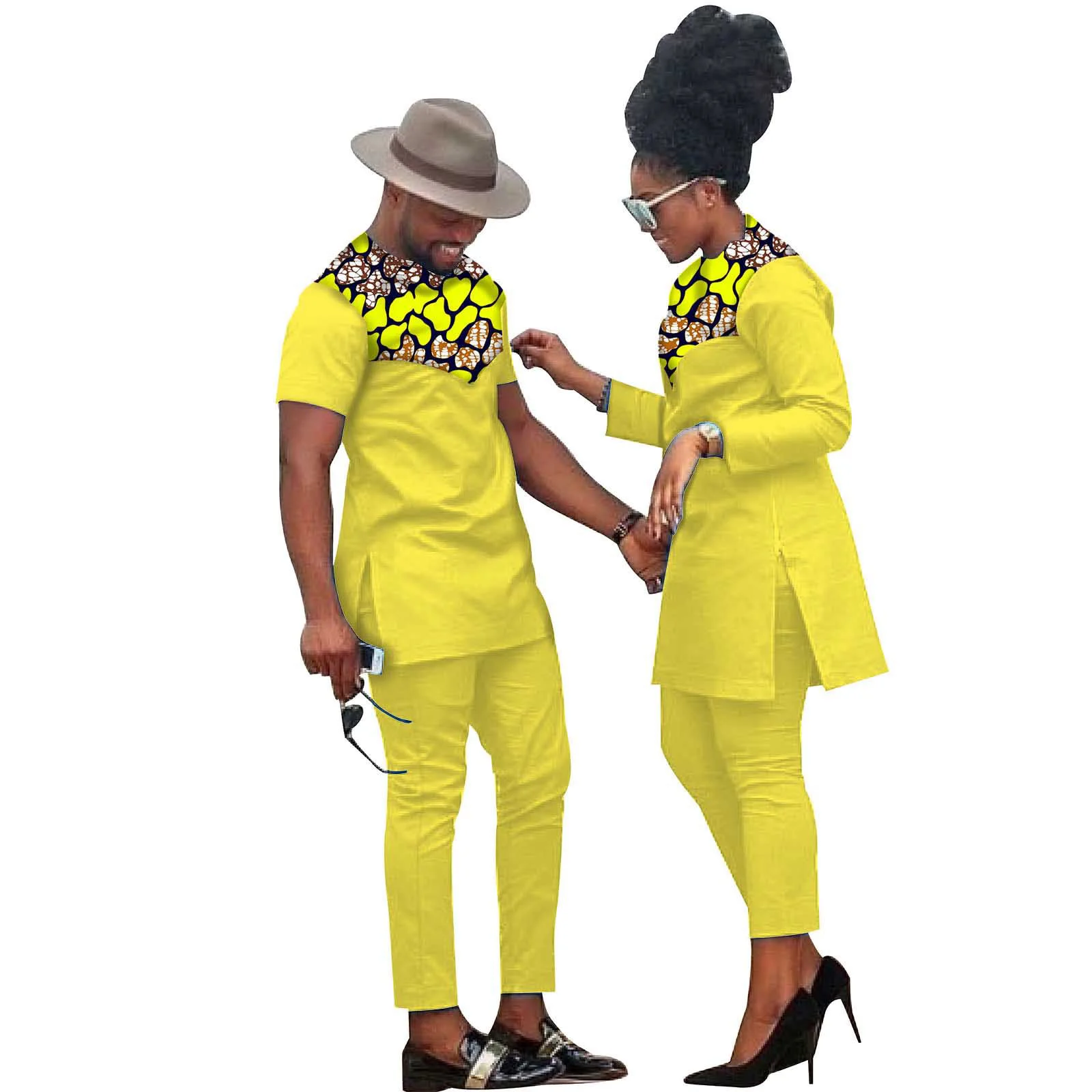 25 Styles Couples Dress African Cotton Wax Printed Clothing For Men's ...