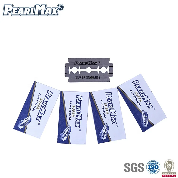 PearlMax Custom Safety Razor Shaving Blade Wholesale Stainless Steel Face Razor Blade Private Logo Shaving Blade