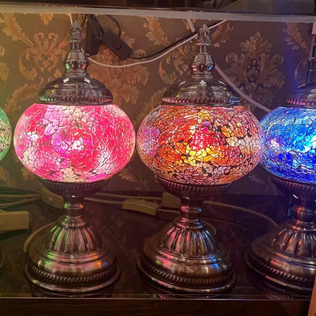 Marrakech Handmade Mosaic Crack Glass Table Lamps YMA401A