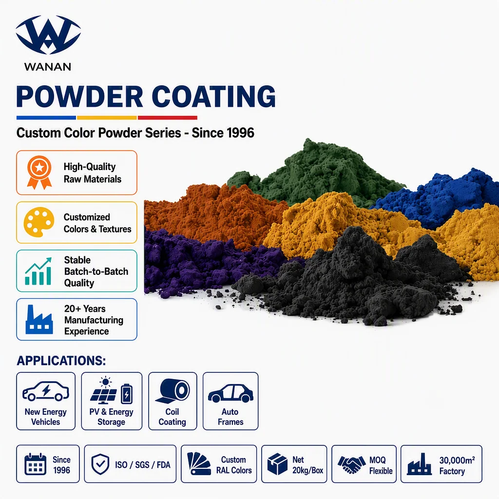 Custom RAL Color Powder Coating for EV & Auto Frames