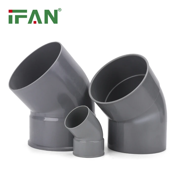 IFAN Free Sample UPVC All Types Drainage Water Pipe Connector PN16 All Size Socket Elbow Tee Plastic PVC Fittings