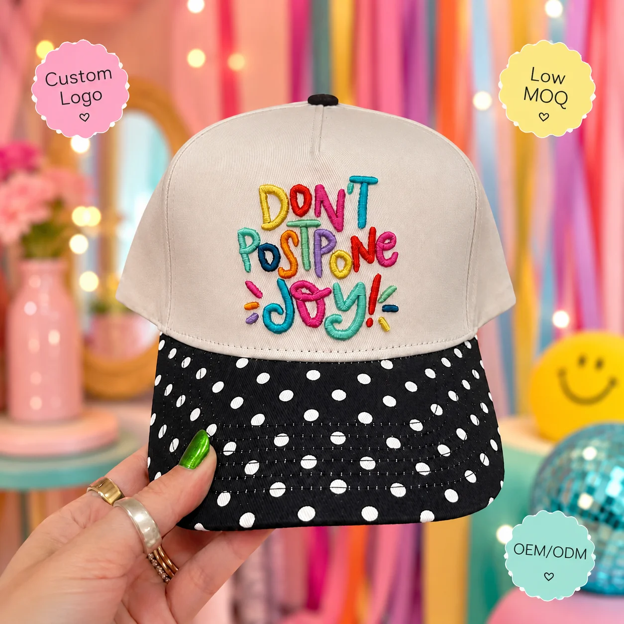Dymf Wholesale Vintage Pinstripe Baseball Hats With Logo Embroidery 5 Panel Two Tone Gorras Baseball Caps