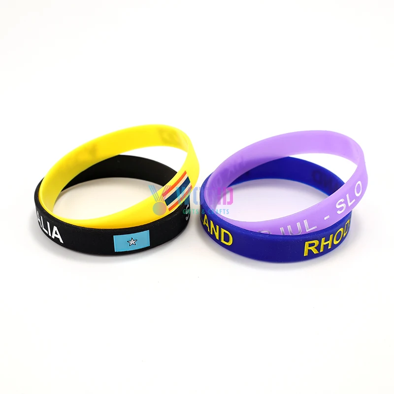 product custom promotional gift cheap silicone wristband keychain rubber bracelet sports event festival elastic hand ring sweat band-9