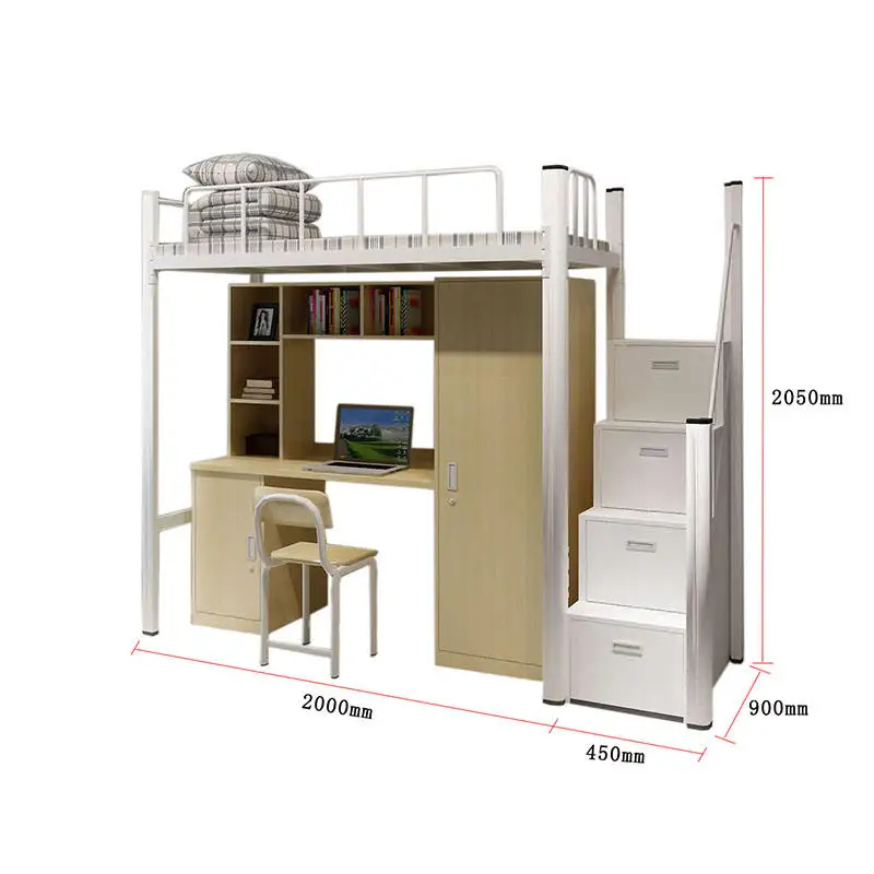 Short Delivery Time Executive School Double Kids Students Bed Bunk Beds Wood Bunk Bed Dormitory Iron with Desk Wooden Dormitory