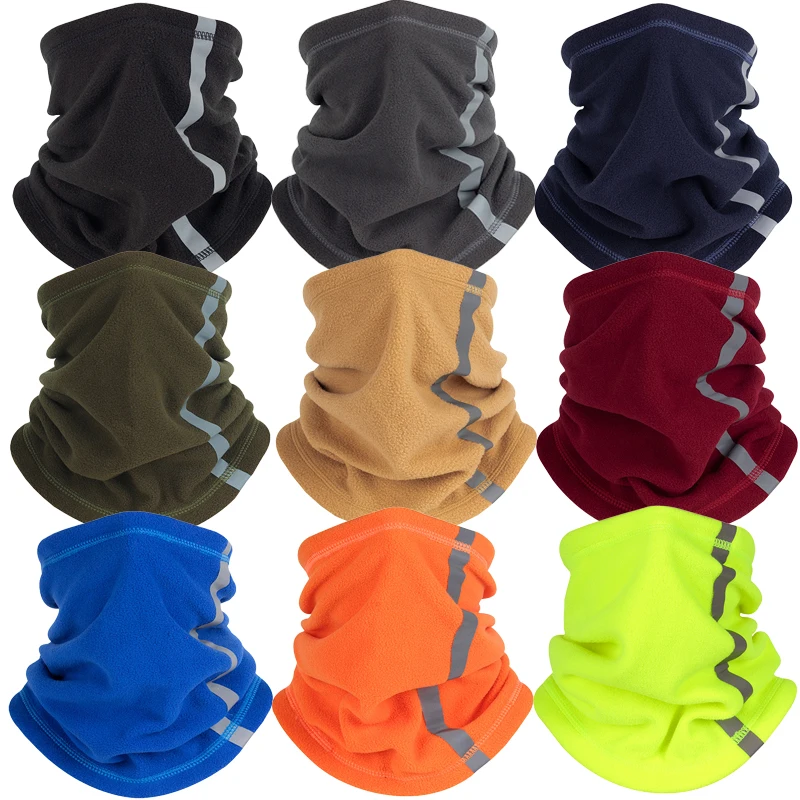 Зимняя ветрозащитная велосипедная Бандана с логотипом на заказ светоотражающая флисовая Шея
